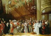 George Hayter Christening of the Prince of Wales in St.George's Chapel Sweden oil painting artist
